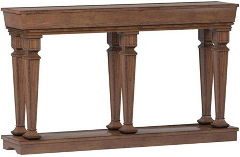 ACME Garrison 72" Wooden Console Table with Bottom Shelf, for Entrance, Hallway, Dining Room, Kitchen - Oak