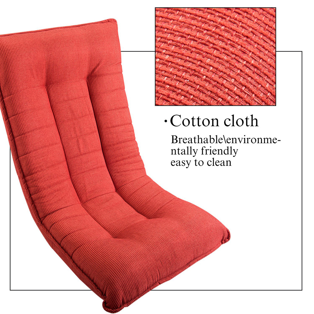 Orisfur Polyester Upholstered 360 Degree Swivel Folding Sofa Chair, with Metal Frame, for Living Room, Bedroom, Office, Apartment - Orange