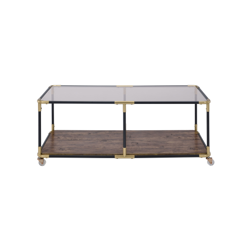 ACME Heleris 34" Console Table with Storage Shelf, for Entrance, Hallway, Dining Room, Kitchen - Brown