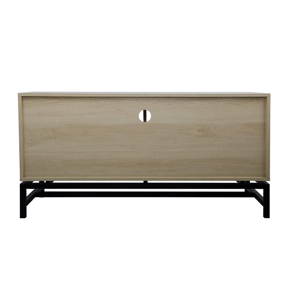 47.24" MDF TV Stand with 3 Storage Drawers and 2 Open Shelves, for Living Room, Bedroom, Office, Hallway - Natural