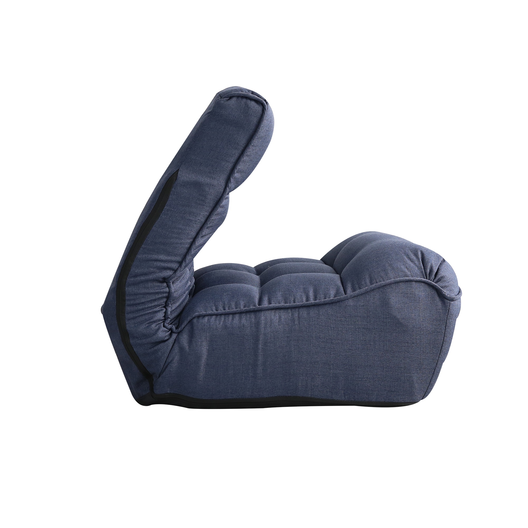 23.2" Fabric Upholstered Folding Lazy Sofa Bed with High-Density Sponge, for Living Room, Bedroom, Office, Apartment - Navy