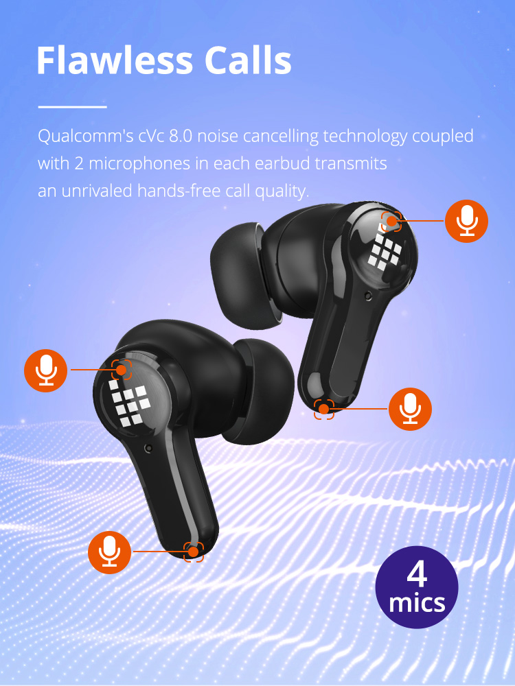 Tronsmart Onyx Apex Bluetooth 5.2 TWS Active Noise Cancelling Earphones Qualcomm QCC3040 aptX cVc 8.0