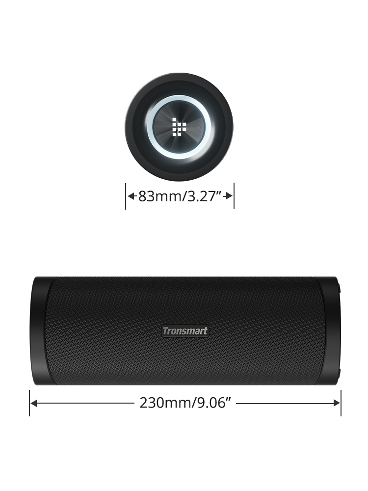 Alto-falante Tronsmart T6 Pro 45W Bluetooth 5.0 com luz LED IPX6 24H Playtime Tipo C