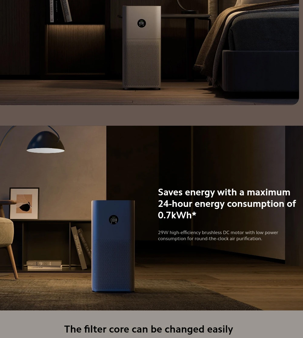 Xiaomi Mi Air Purifier 3C Pantalla LED digital inteligente Eliminador