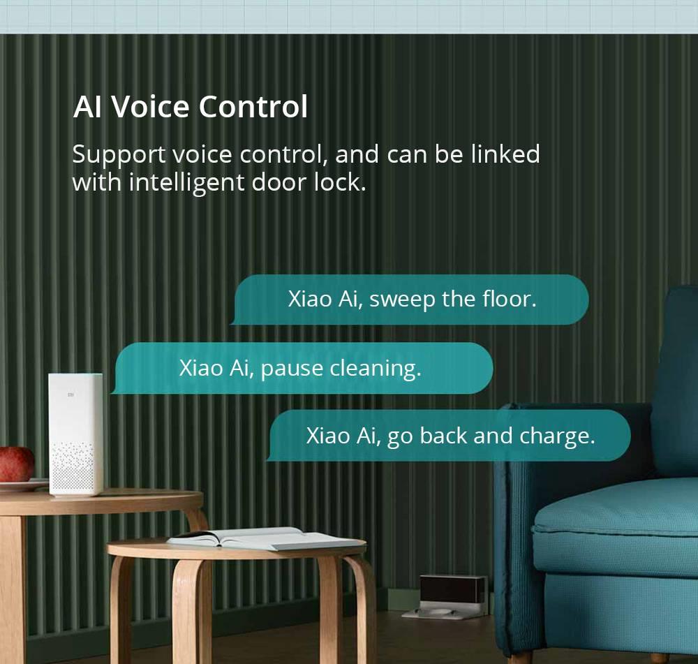 Xiaomi Mi Robot Vacuum Cleaner G1 Sweeping Vacuuming Mopping Integrated 2200pa Super Suction 2500 mAH Battery 200ml Electric Water Tank Ultra 82mm Thin Body APP Remote Control - White