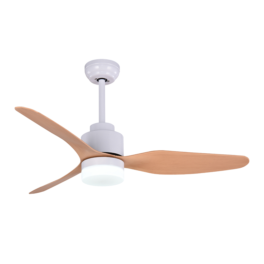 47" Metal Ceiling Fan Lamp with 3 ABS Blades, and Remote Control, for Living Room, Bedroom, Corridor, Dining Room - White