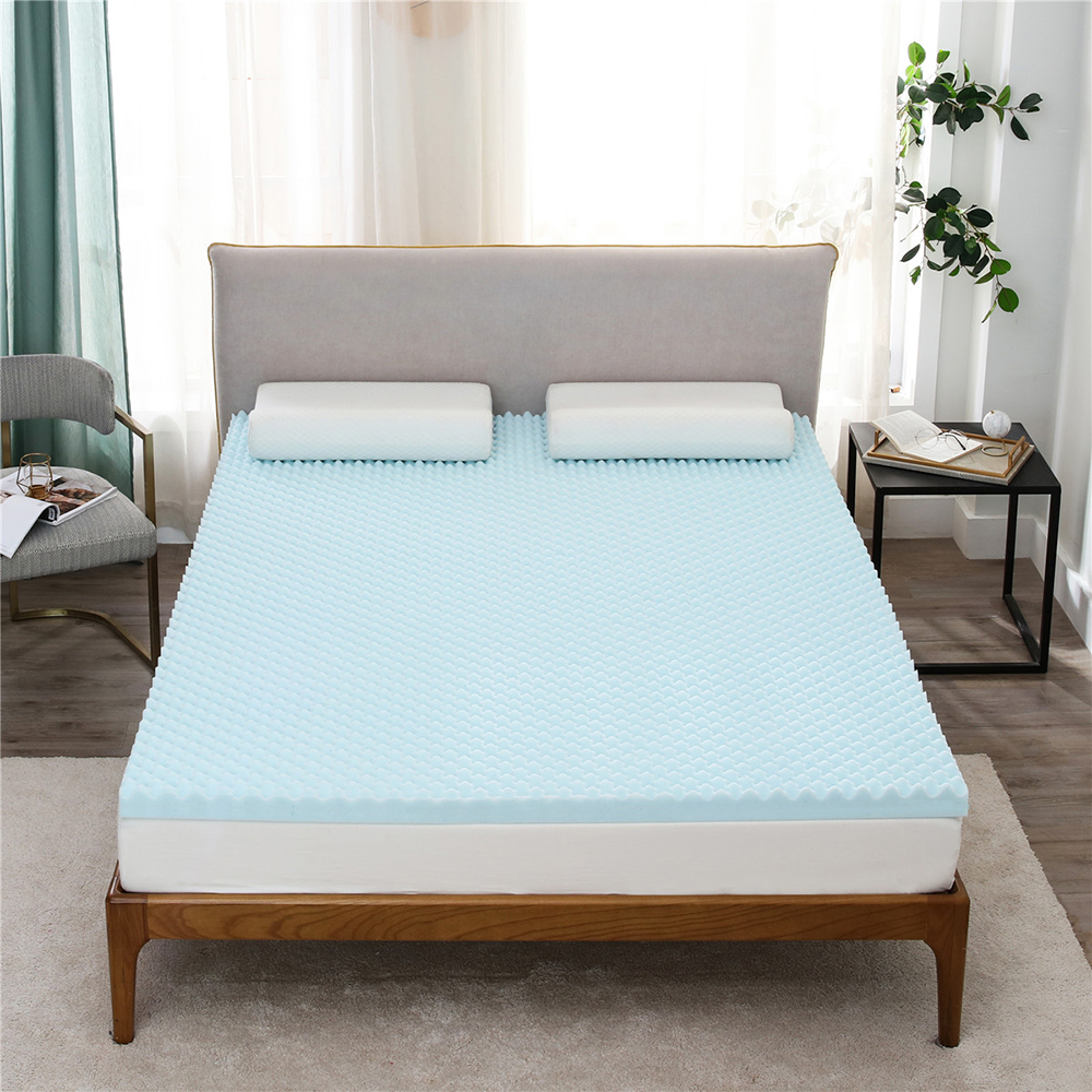 3-Inch Thick Gel Memory Foam Mattress Topper, Moisture-proof and Breathable, Relieve Pressure Points (Only Mattress) - Queen Size