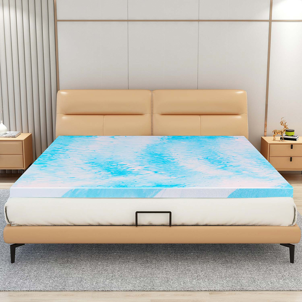 3-Inch Thick Gel Memory Foam Mattress Topper, Moisture-proof and Breathable, Relieve Pressure Points (Only Mattress) - Full Size