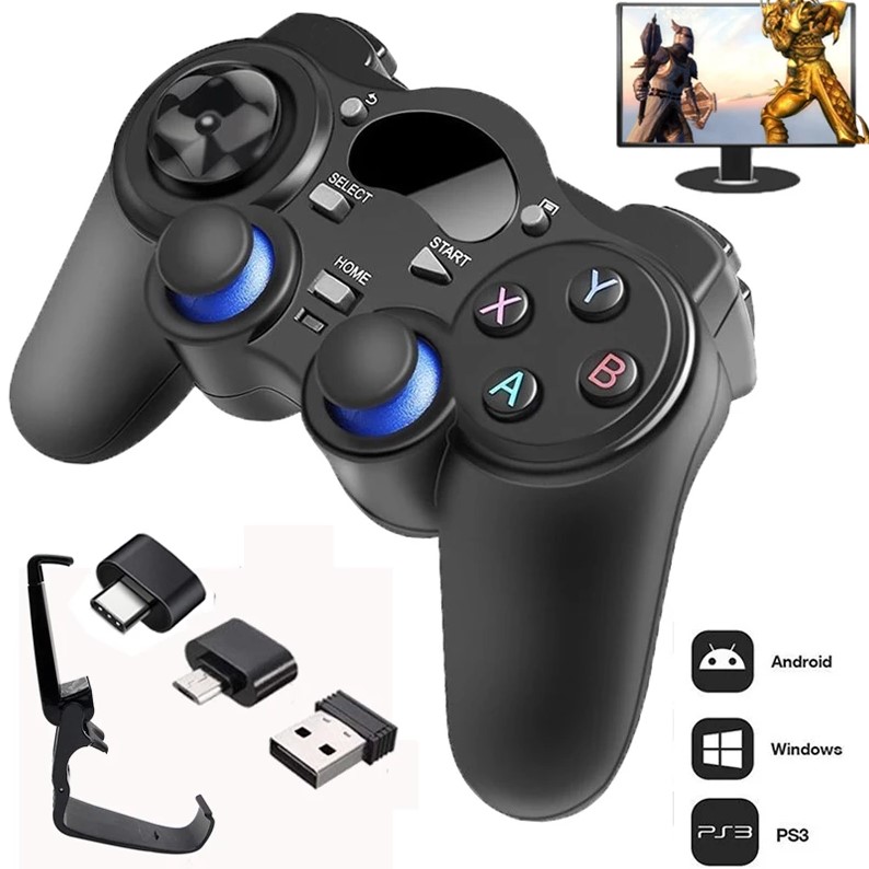 2.4G Controller Gamepad Android Wireless Joystick with OTG Converter For PS3/Smart Phone For Tablet PC Smart TV BOX