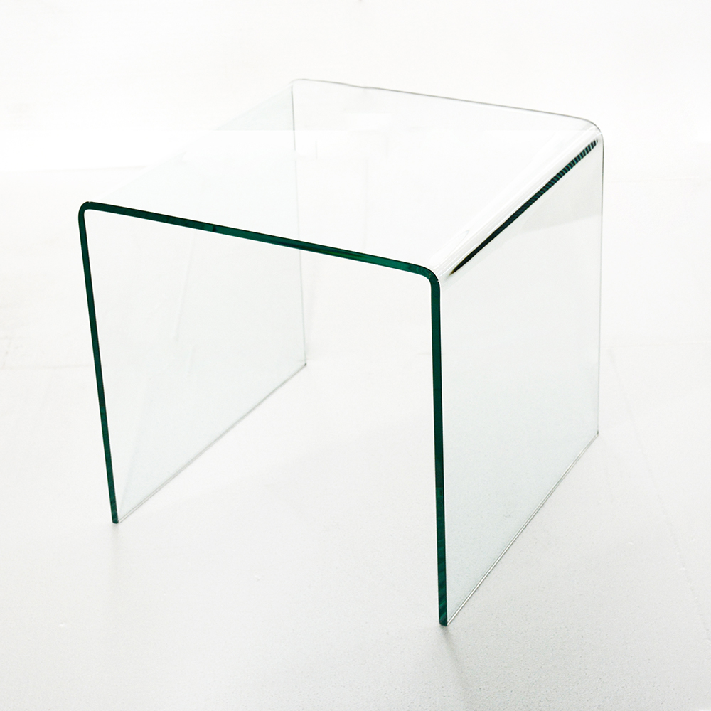 19" Rectangle Tempered Glass Coffee Table, for Kitchen, Restaurant, Office, Living Room, Cafe - Transparent