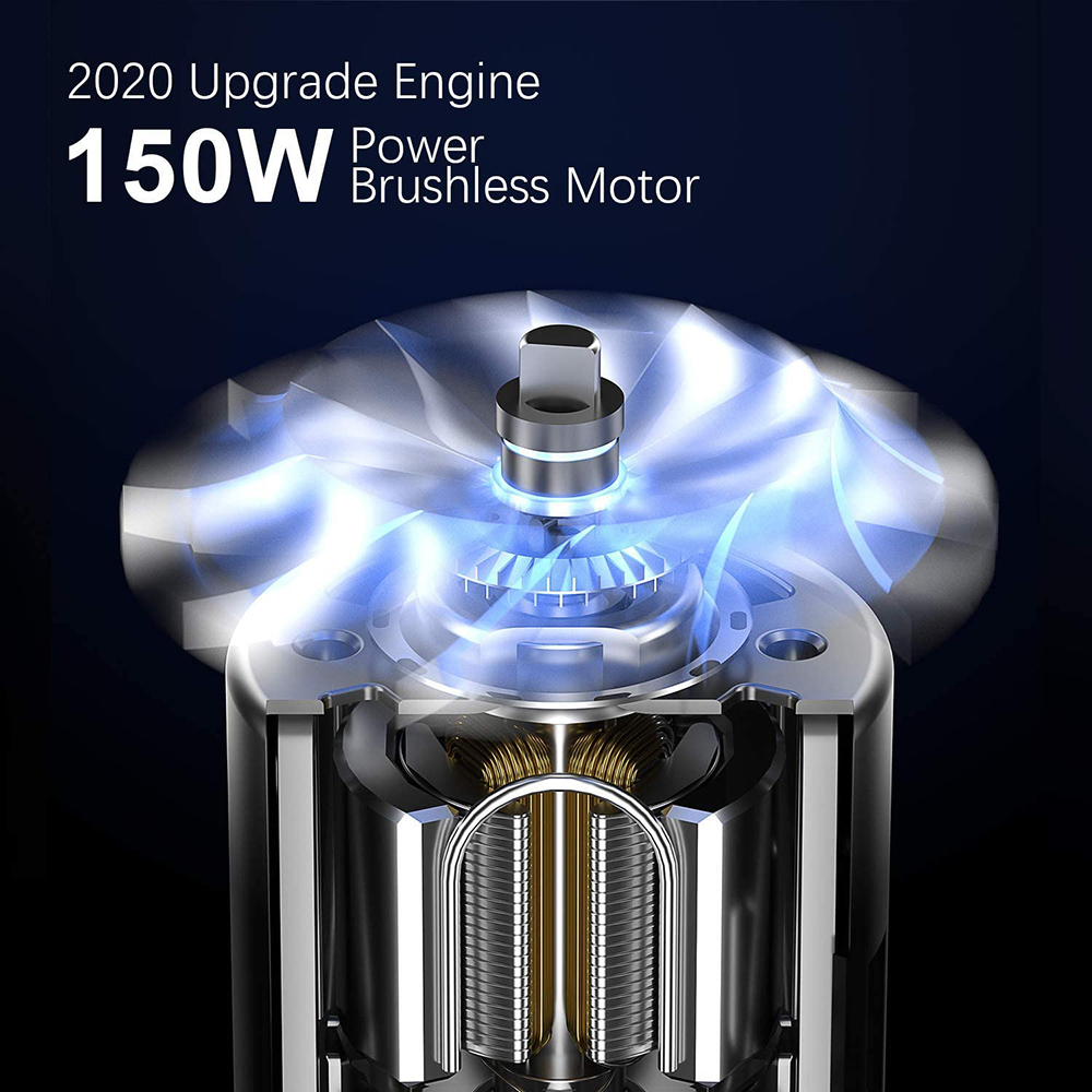 APOSEN Cordless Vacuum Cleaner 150W Motor 14Kpa Suction 2200mAh Battery 30 Minutes Run Time - Blue + White