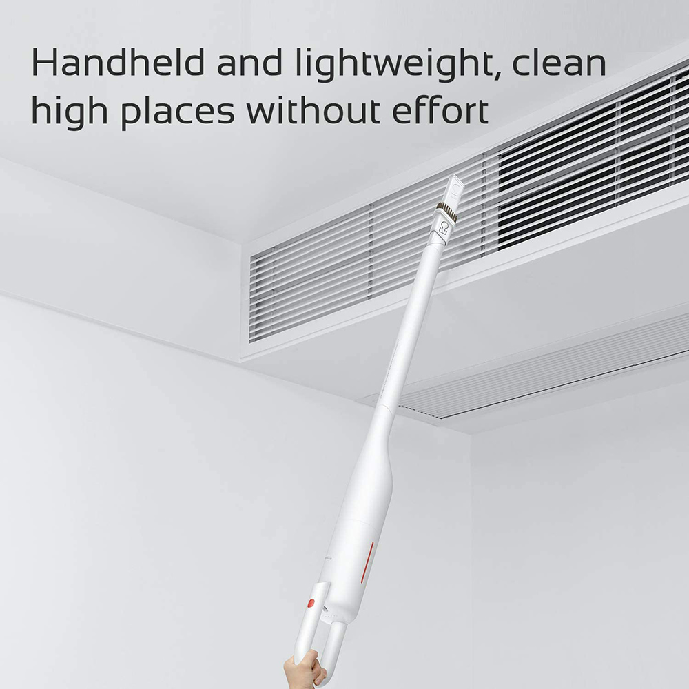 DEERMA Handheld Cordless Vacuum Cleaner 8.5kPa Suction 2 Modes Type-C Charging for Cleaning Hard Floor, Carpet, Stair, Windowsill, Sofa, Bed, Desk, Curtain - White