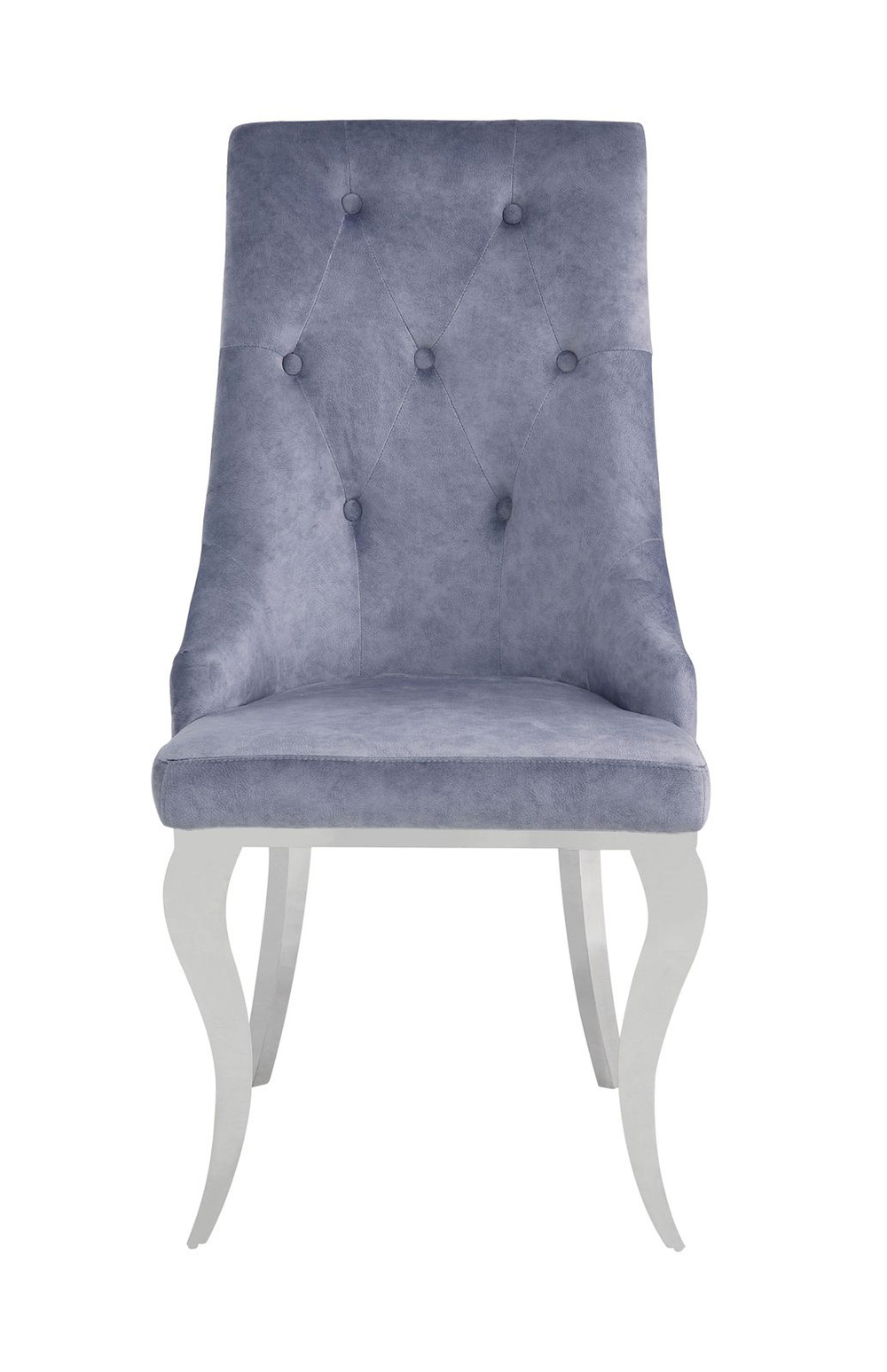 ACME Dekel Fabric Upholstered Dining Chair Set Of 2, With Button Tufted Backrest, And Metal Legs, For Restaurant, Cafe, Tavern, Office, Living Room - Gray 8 ACME Dekel Fabric Upholstered Dining Chair Set of 2, with Button Tufted Backrest, and Metal Legs, for Restaurant, Cafe, Tavern, Office, Living Room - Gray