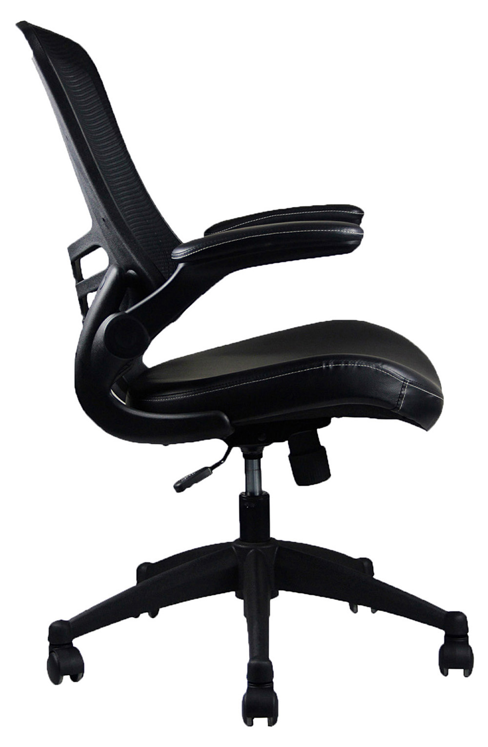 Techni Home Office Adjustable Rotatable Chair with Ergonomic Mesh Backrest and Adjustable Armrest - Black