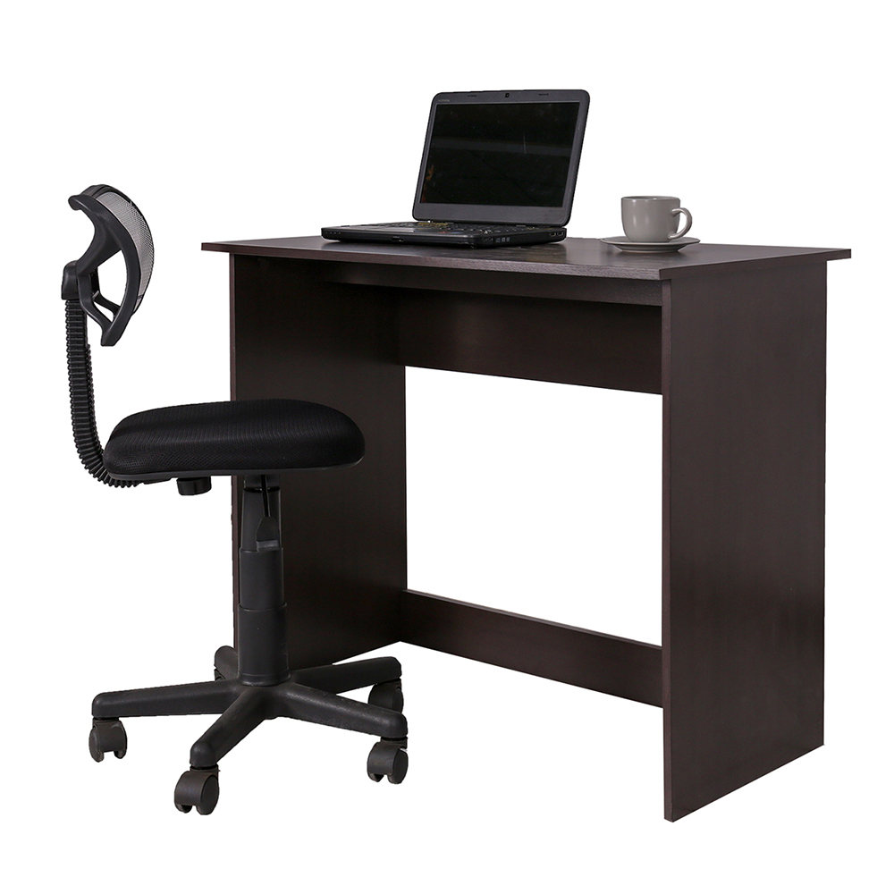 Home Office 35.5" Computer Desk with Wooden Frame, for Game Room, Office, Study Room - Dark Brown