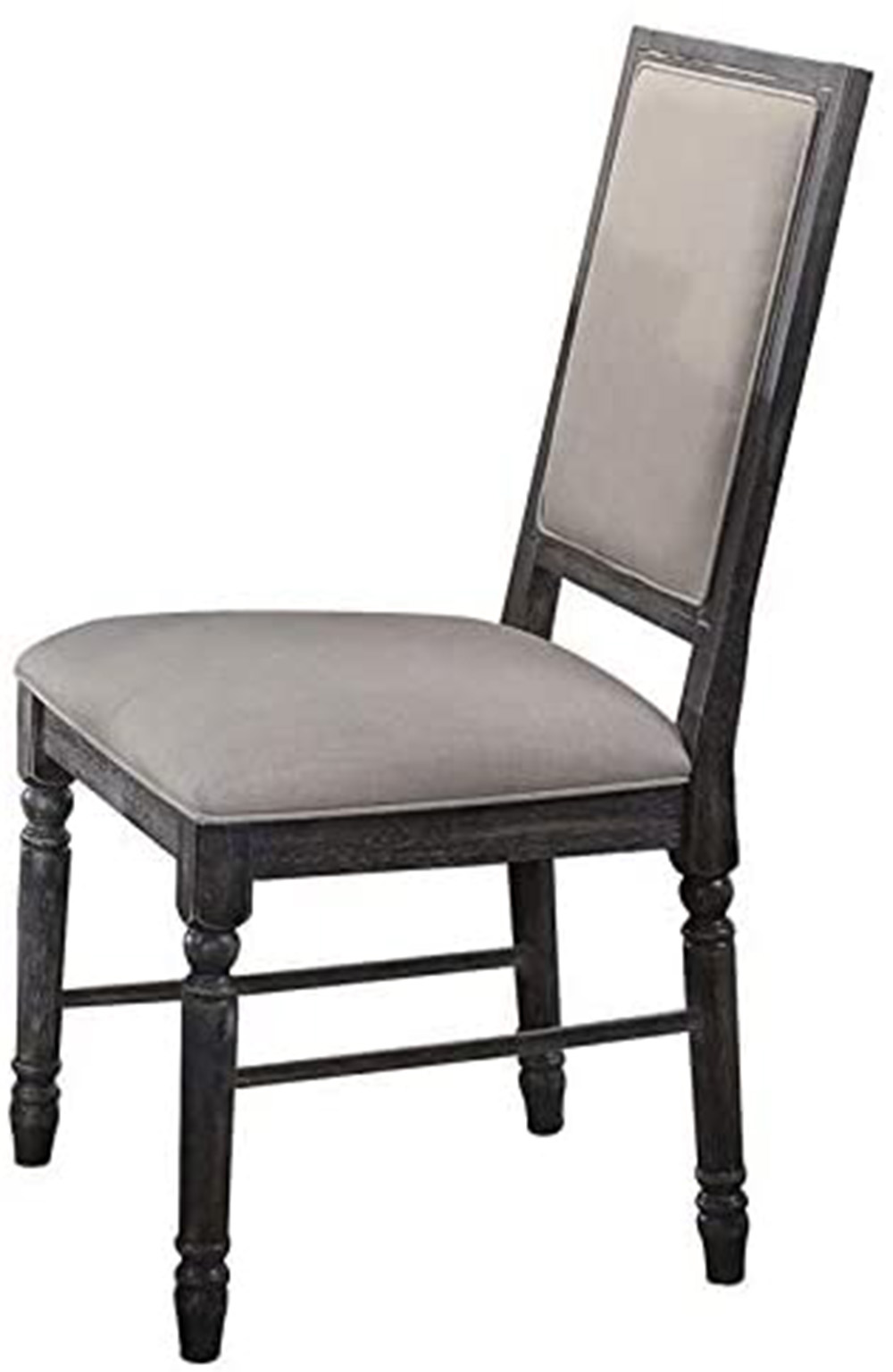 ACME Leventis Linen Upholstered Dining Chair Set of 2, with High  Backrest, and Wood Legs, for Restaurant, Cafe, Tavern, Office, Living Room - Cream