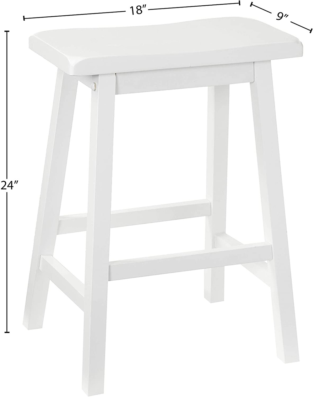 ACME Gaucho 5 Piece Counter Height Dining Set, Including 1 Table, and 4 Stools, for Small Apartment, Studio, Kitchen - White