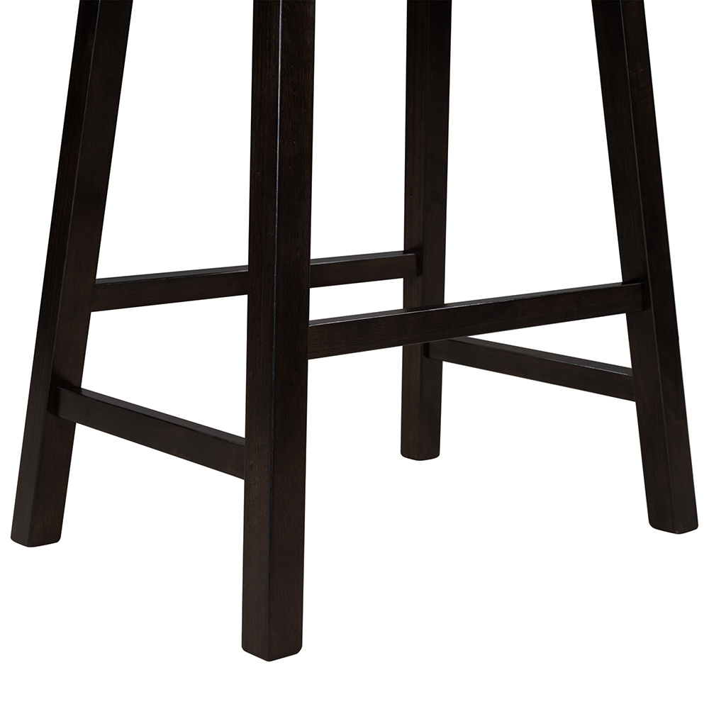 TOPMAX 4 Pieces Counter Height Upholstered Dining Stool Set, for Small Apartment, Studio, Kitchen - Brown