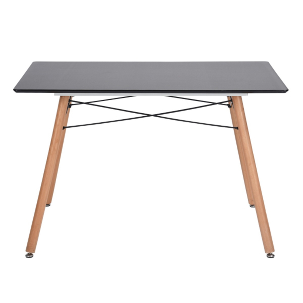 47.2" MDF Dining Table with Adjustable Feet, for Restaurant, Cafe, Tavern, Living Room - Black