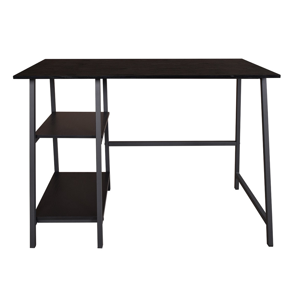 Home Office Computer Desk with MDF Tabletop and Metal Frame, for Game Room, Office, Study Room - Black