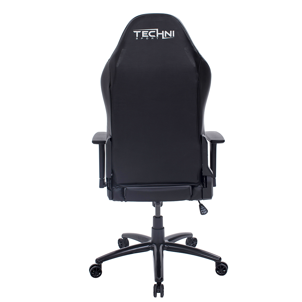 Techni TS-61 Home Office Adjustable Rotatable Gaming Chair with Ergonomic High Backrest and Casters - Black + Gray