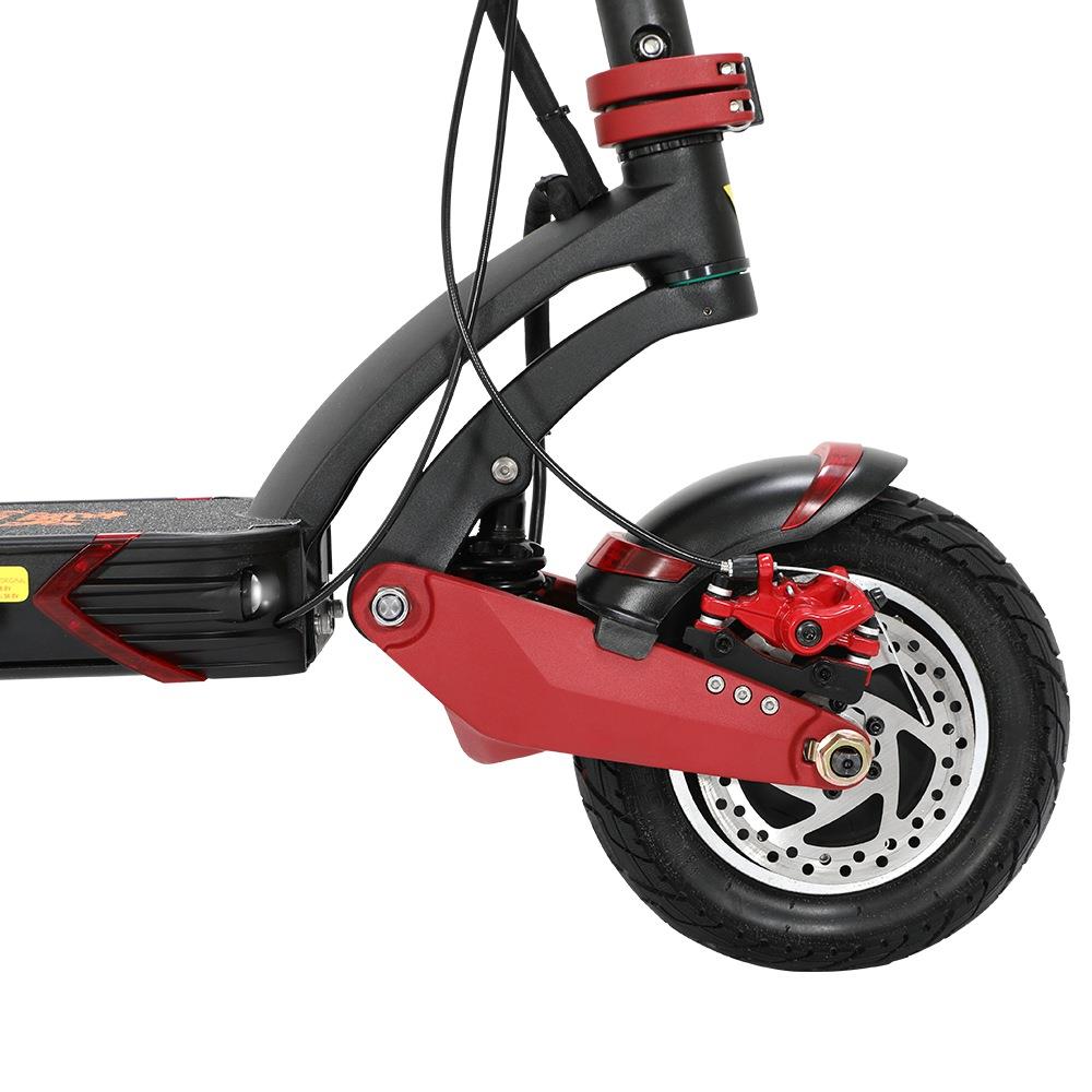 KUGOOKirin G1 Folding Electric Scooter 52V 1000W Motor Max Speed 65km/h Max 60km Range 18.2Ah Battery 10" Pneumatic Tire OLED Display Dual Disc Brake Led Light Aluminium alloy Body - Black