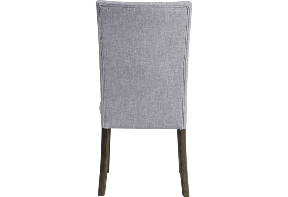 ACME Merel Fabric Upholstered Dining Chair Set of 2, with Button Tufted Backrest, and Wood Legs, for Restaurant, Cafe, Tavern, Office, Living Room - Gray