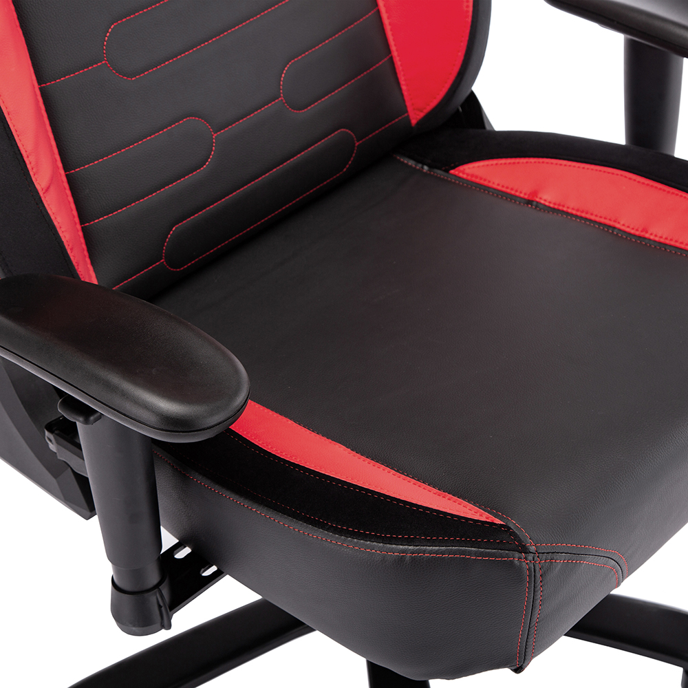Techni Home Office Adjustable Rotatable Gaming Chair With Ergonomic High Backrest And Lumbar Support - Red 9 Techni Home Office Adjustable Rotatable Gaming Chair with Ergonomic High Backrest and Lumbar Support - Red