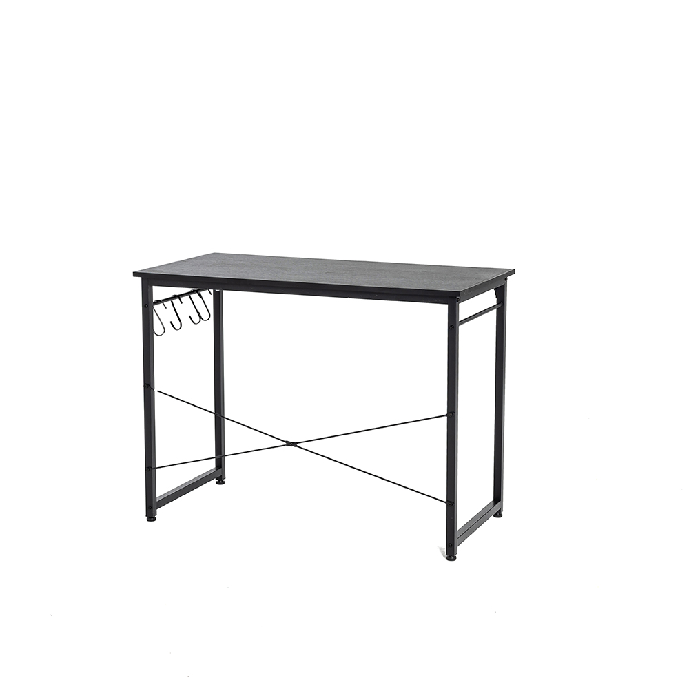 Home Office 40" Computer Desk with Wooden Tabletop and Metal Frame, for Game Room, Office, Study Room - Espresso