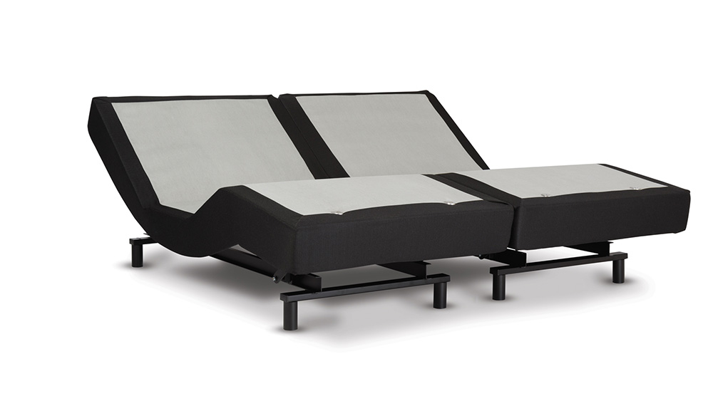 InMotion King-Size Adjustable Split Bed Frame Base with Remote Control, Relieve Stress and Pain - Black