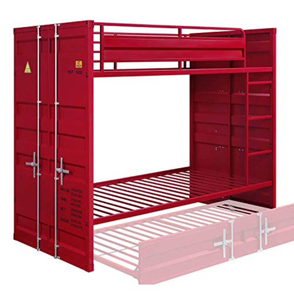 Twin Size Bunk Bed Frame, Cargo Kids Bunk Beds