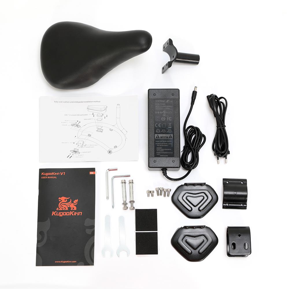 KugooKirin V1 (KIRIN B2) Folding Moped Electric Bike With Pedals 400W Brushless Motor Max Speed 45km/h 7.5AH Lithium Battery Disc Brake 14 Inch Pneumatic Tires Smart App Control Child Saddle - Black 25 KUGOO KIRIN V1 (KIRIN B2) Folding Moped Electric Bike E-Scooter with Pedals 400W Brushless Motor Max Speed 45km/h 7.5AH Lithium Battery Disc Brake 14 Inch Pneumatic Tires Smart App Control Child Saddle - Black