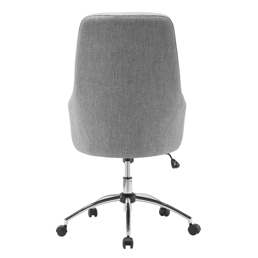 Techni Modern Leisure Polyester Swivel Chair Height Adjustable With Curved Backrest And Casters For Living Room, Bedroom, Dining Room, Office - Gray 8 Techni Modern Leisure Polyester Swivel Chair Height Adjustable with Curved Backrest and Casters for Living Room, Bedroom, Dining Room, Office - Gray