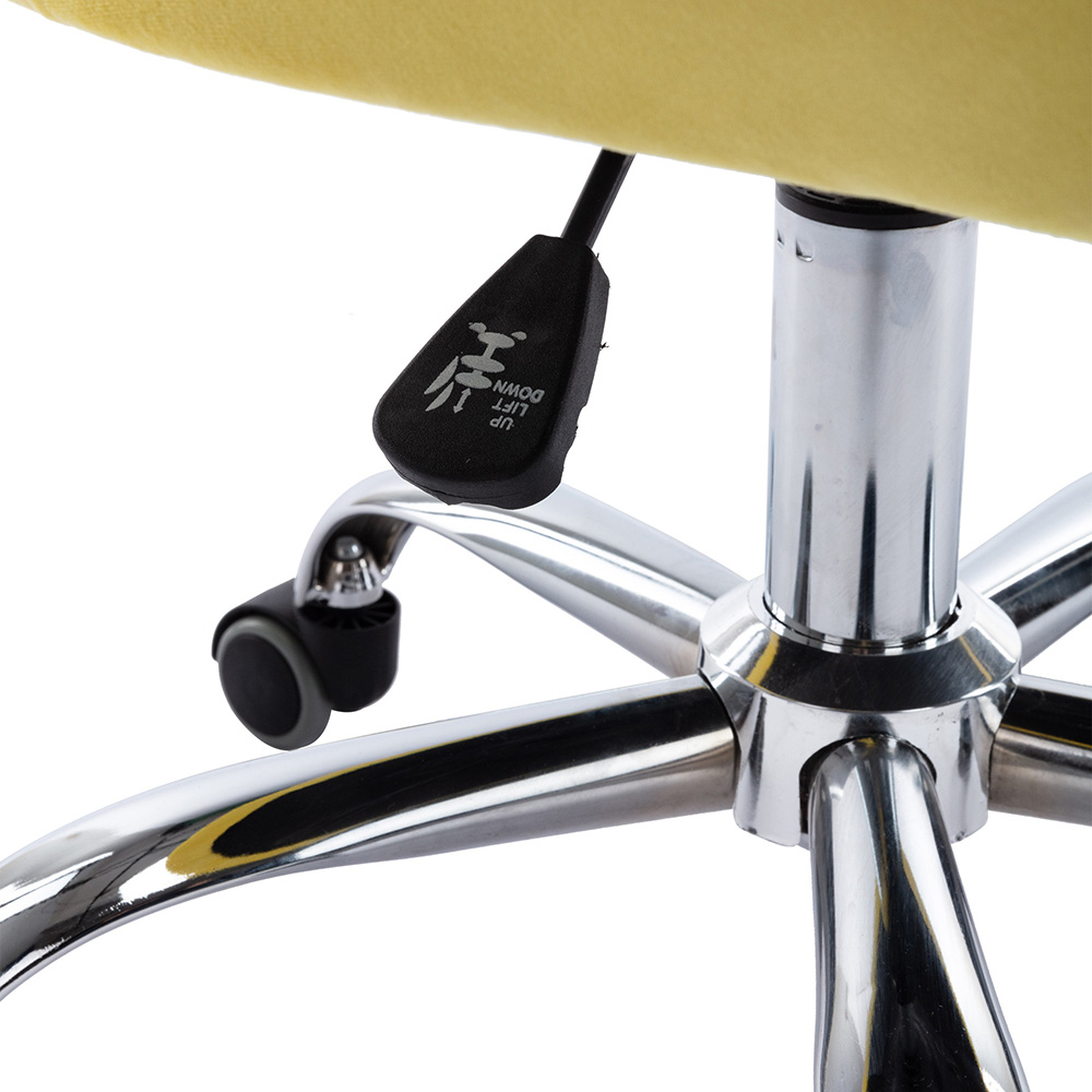 COOLMORE Modern Leisure Velvet Swivel Shell Chair Height Adjustable With Curved Backrest And Casters For Living Room, Bedroom, Dining Room, Office - Yellow 9 COOLMORE Modern Leisure Velvet Swivel Shell Chair Height Adjustable with Curved Backrest and Casters for Living Room, Bedroom, Dining Room, Office - Yellow