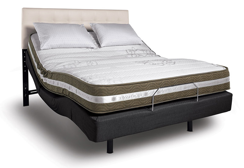 InMotion Twin-Size Adjustable Bed Frame Base with Remote Control, Relieve Stress and Pain - Black
