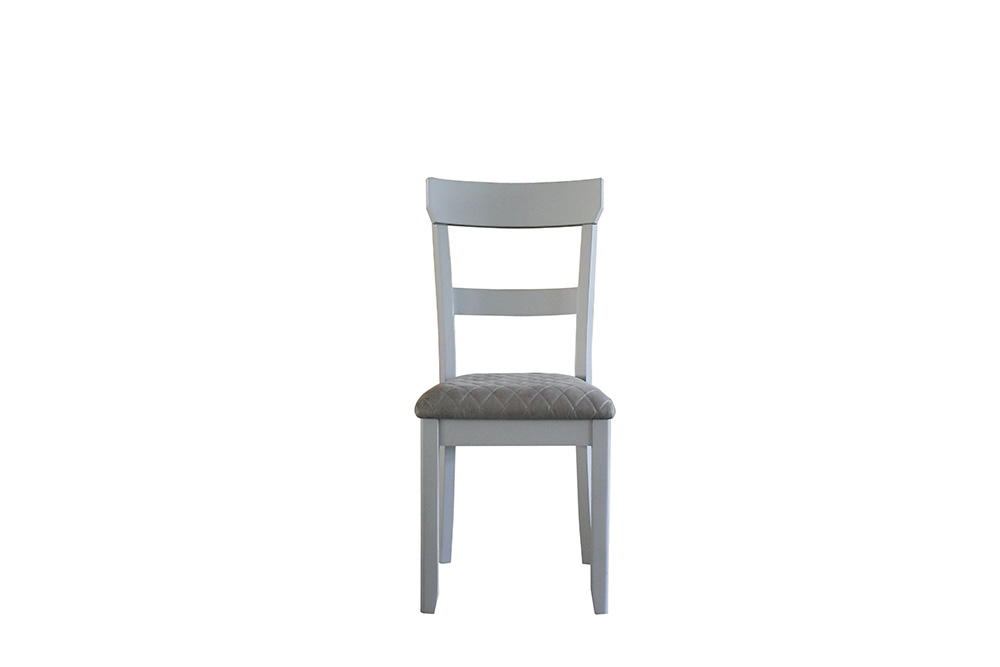 ACME Marchese Fabric Upholstered Dining Chair Set of 2, with High Backrest, and Wood Legs, for Restaurant, Cafe, Tavern, Office, Living Room - Gray