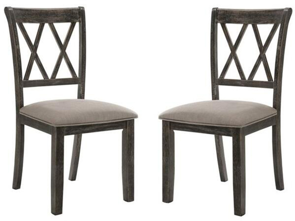 ACME Claudia Fabric Upholstered Dining Chair Set Of 2, With High Backrest, And Wood Legs, For Restaurant, Cafe, Tavern, Office, Living Room - Gray 7 ACME Claudia Fabric Upholstered Dining Chair Set of 2, with High Backrest, and Wood Legs, for Restaurant, Cafe, Tavern, Office, Living Room - Gray
