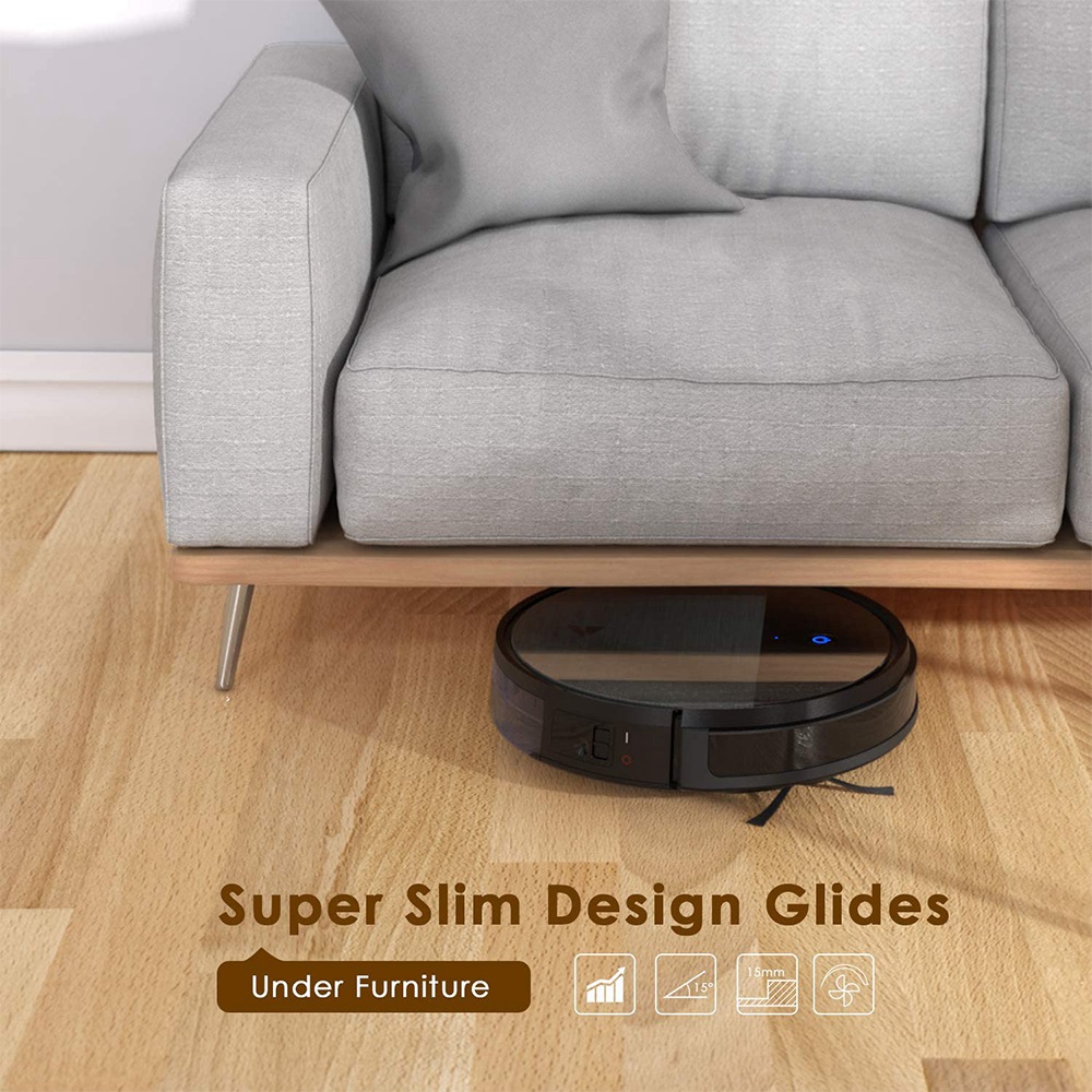 Hosome V701S Robot Vacuum Cleaner 2200Pa Suction Black