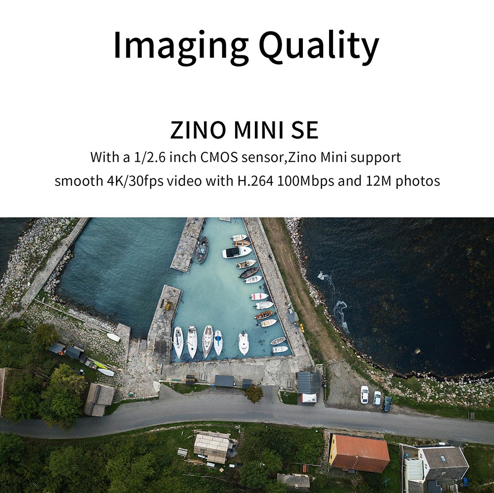 Hubsan Zino Mini SE GPS 6KM RC Drone with 4K 30fps Camera 3-axis Gimbal 45mins Flight Time AI Tracking - Two Batteries with Bag