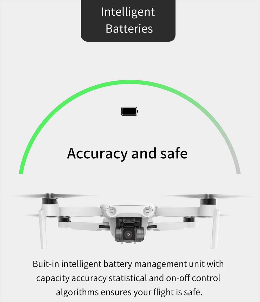Hubsan Zino Mini SE GPS 6KM RC Drone with 4K 30fps Camera 3-axis Gimbal 45mins Flight Time AI Tracking - Two Batteries with Bag
