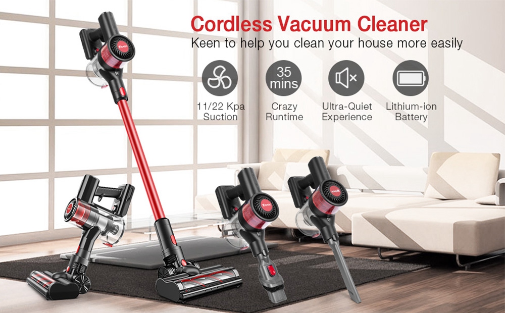 TOCMOC T185 Handheld Cordless Vacuum Cleaner Red