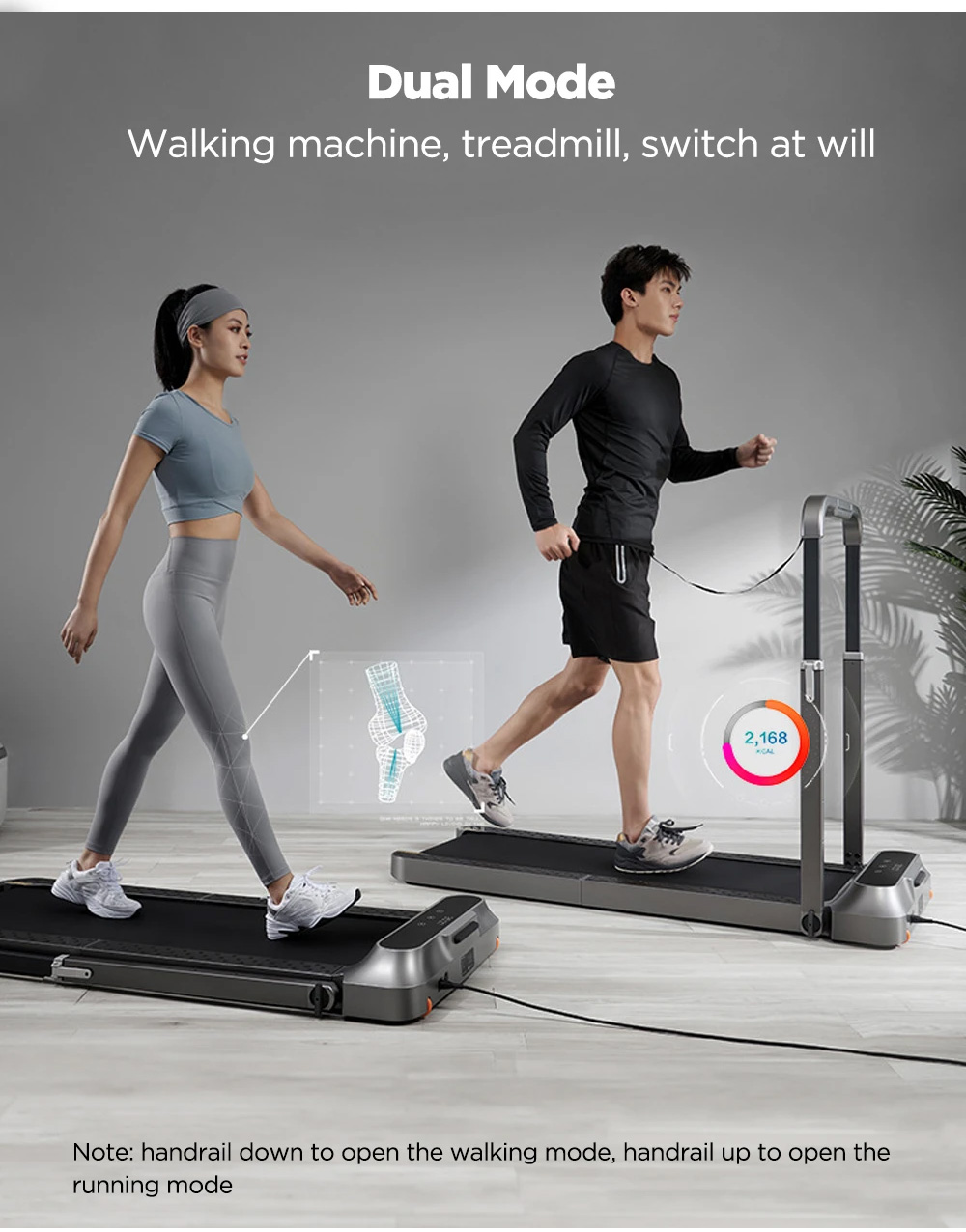 WalkingPad R2 Tapis de course Smart Machine de marche et de course pliable