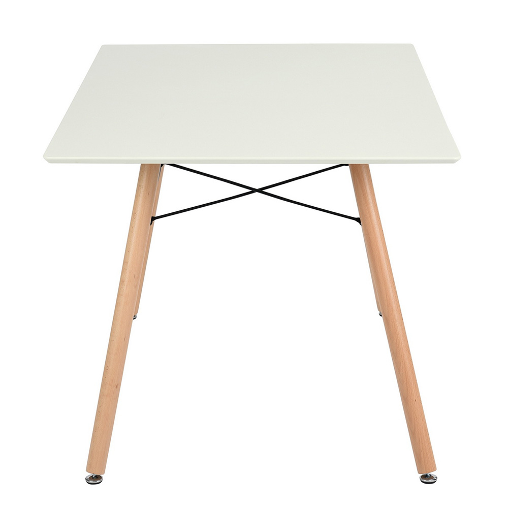 47.2" MDF Dining Table with Adjustable Feet, for Restaurant, Cafe, Tavern, Living Room - White