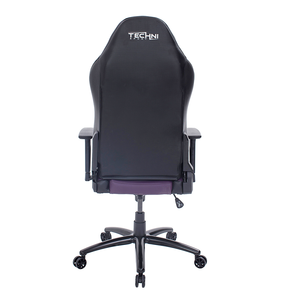 Techni TS-61 Home Office Adjustable Rotatable Gaming Chair With Ergonomic High Backrest And Casters - Black + Purple 9 Techni TS-61 Home Office Adjustable Rotatable Gaming Chair with Ergonomic High Backrest and Casters - Black + Purple