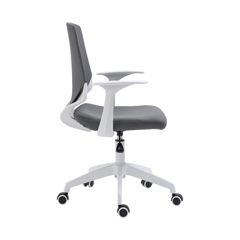Techni Home Office Fabric Adjustable Rotatable Chair With Ergonomic Backrest And Casters - Gray 7 Techni Home Office Fabric Adjustable Rotatable Chair with Ergonomic Backrest and Casters - Gray