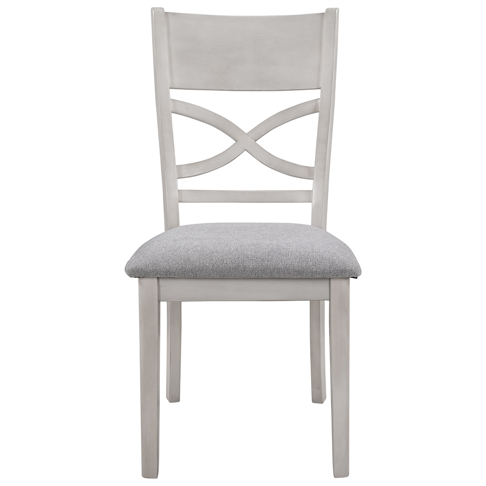 TOPMAX Upholstered Farmhouse Dining Chair Set of 4, with Wooden Frame, for Restaurant, Cafe, Tavern, Office, Living Room - Gray