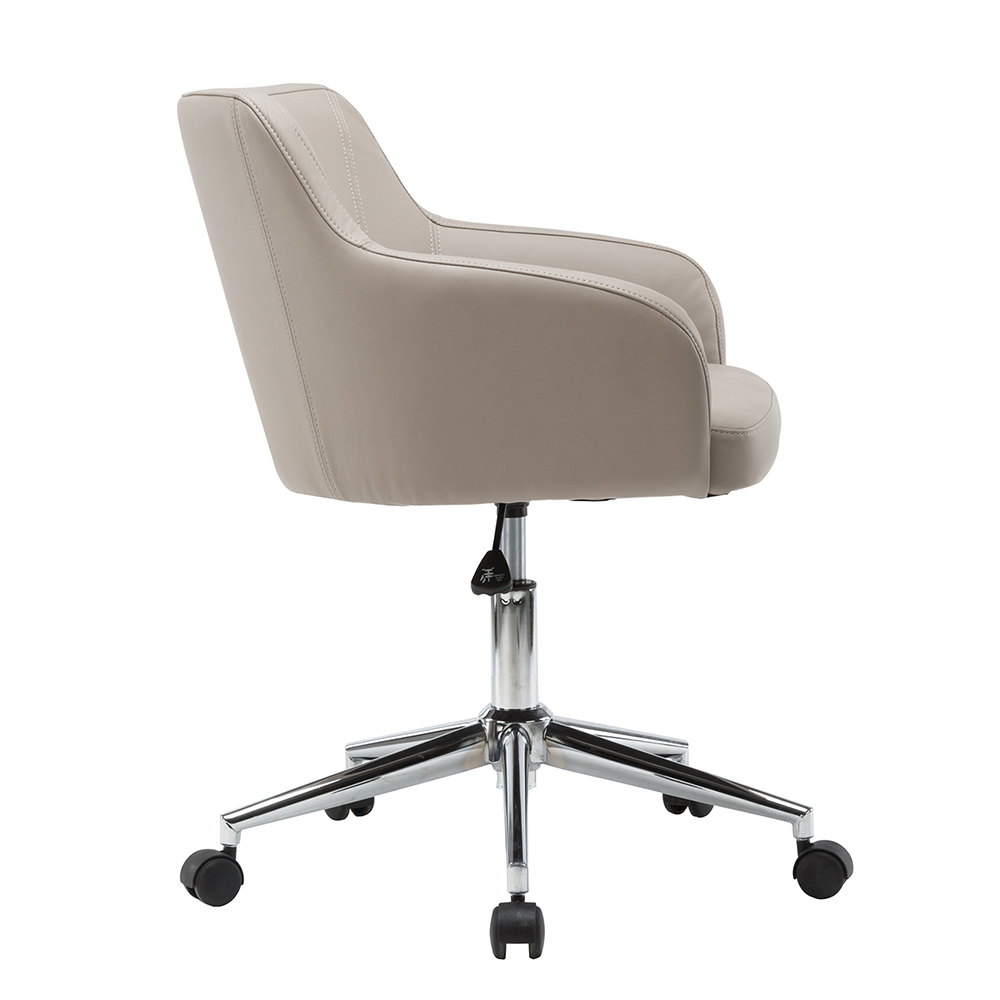 Techni Modern Leisure Polyester Swivel Chair Height Adjustable With Curved Backrest And Casters For Living Room, Bedroom, Dining Room, Office - Beige 7 Techni Modern Leisure Polyester Swivel Chair Height Adjustable with Curved Backrest and Casters for Living Room, Bedroom, Dining Room, Office - Beige