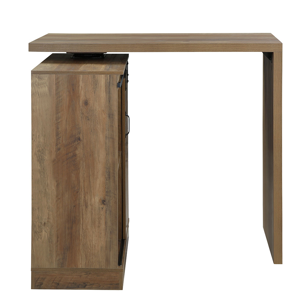 ACME Quillon 47" Dining Table with Storage Shelves, for Restaurant, Cafe, Tavern, Living Room - Oak