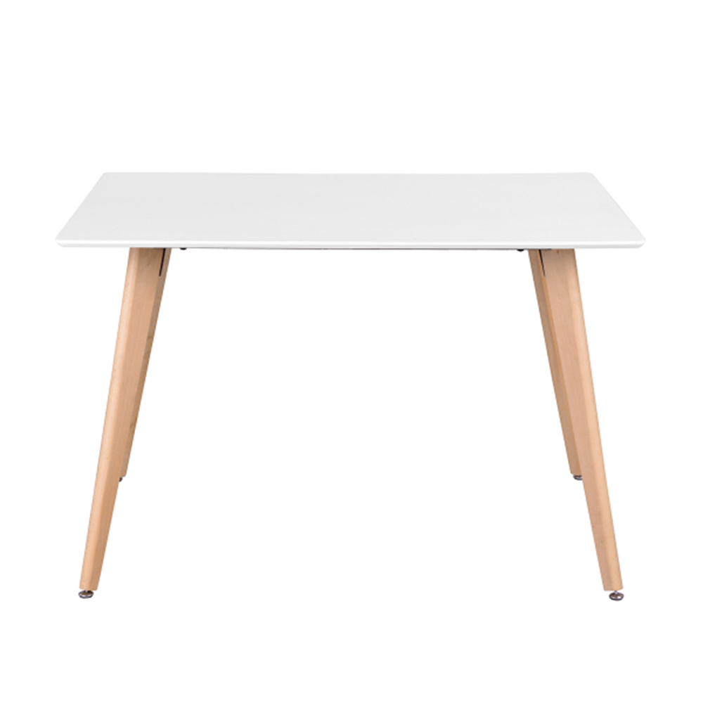 43.3" Square High Glossy Wooden Dining Table, for Restaurant, Cafe, Tavern, Living Room - White
