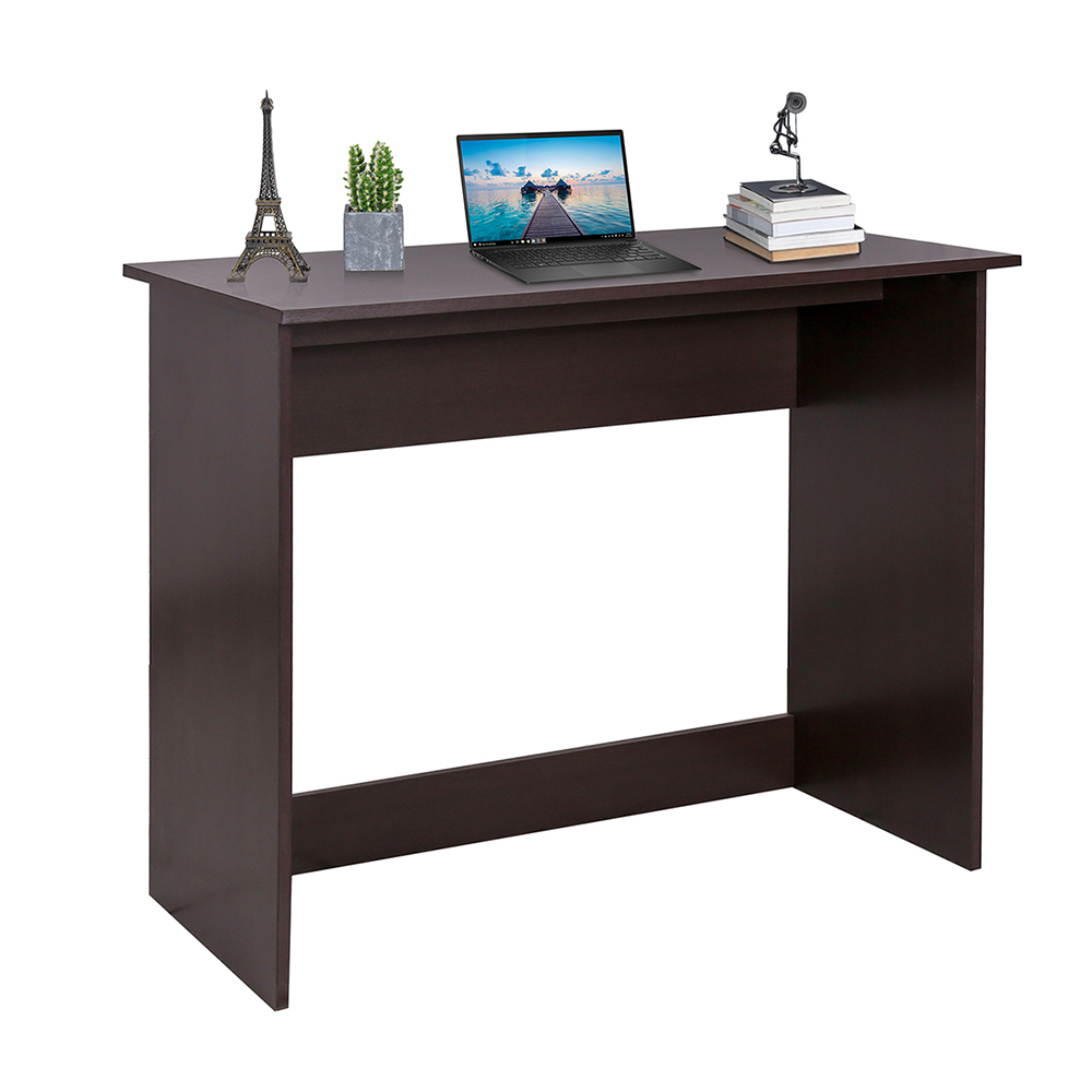 Home Office 35.5" Computer Desk with Wooden Frame, for Game Room, Office, Study Room - Dark Brown